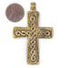 Traditional Brass Ethiopian Coptic Cross Pendant (60x40mm) - The Bead Chest