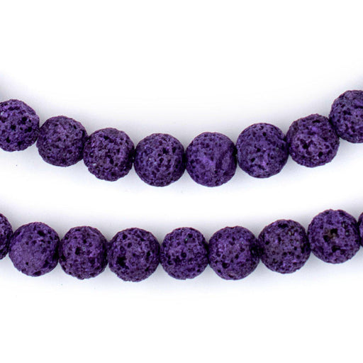 Purple Volcanic Lava Beads (8mm)