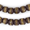 Dark Brown Kente Krobo Beads (14mm)