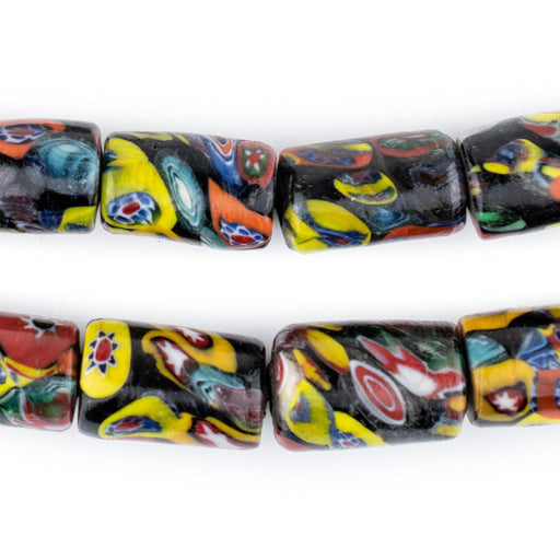 Cylindrical Millefiori Beads (18x8mm) - The Bead Chest