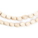 Cream Oval Natural Wood Beads (9x6mm) - The Bead Chest