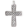 Traditional Silver Ethiopian Coptic Cross Pendant (60x40mm)