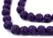 Purple Volcanic Lava Beads (8mm) - The Bead Chest