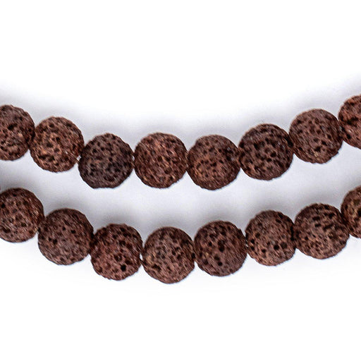 Brown Volcanic Lava Beads (8mm) - The Bead Chest