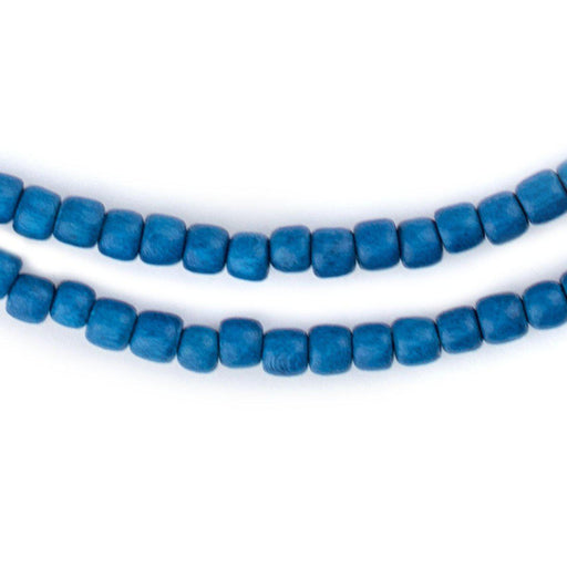 Azul Blue Nugget Natural Wood Beads (5mm) - The Bead Chest