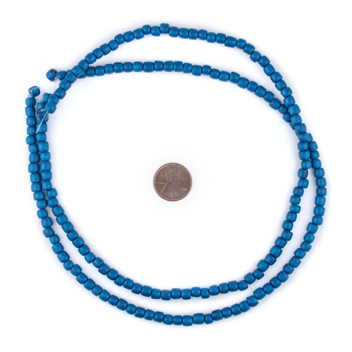 Azul Blue Nugget Natural Wood Beads (5mm) - The Bead Chest