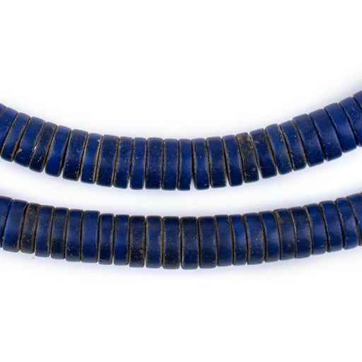 Navy Blue Sliced Prosser Beads - The Bead Chest