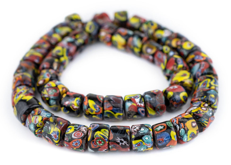 Cylindrical Millefiori Beads (12x16mm) - The Bead Chest