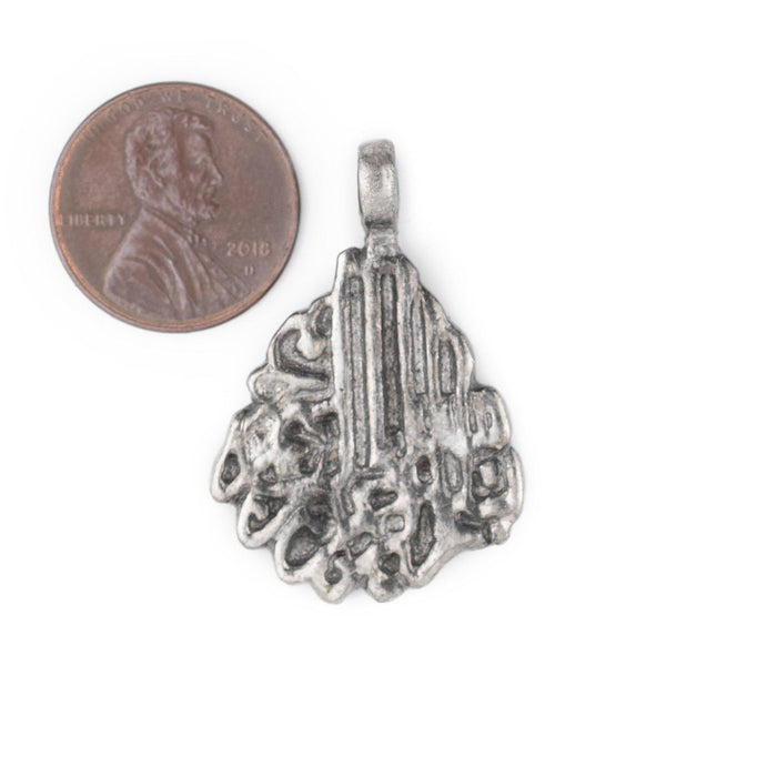Silver Islamic Calligraphy Pendant (24x35mm) - The Bead Chest