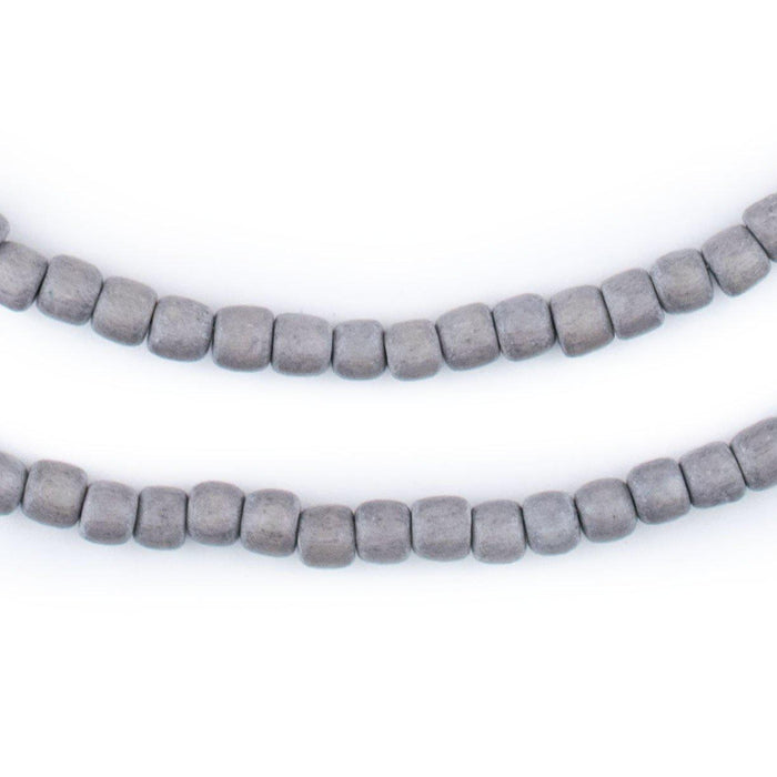 Grey Nugget Natural Wood Beads (5mm) - The Bead Chest