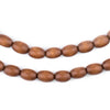 Light Brown Oval Natural Wood Beads (9x6mm)
