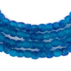 Aqua Swirl Recycled Glass Beads (7mm)