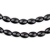 Black Oval Natural Wood Beads (9x6mm)
