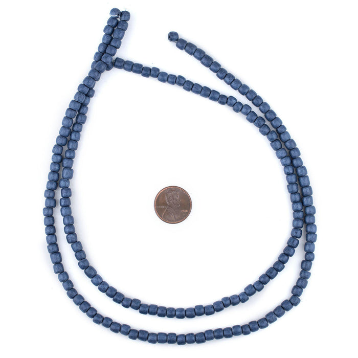 Cobalt Blue Nugget Natural Wood Beads (5mm) - The Bead Chest