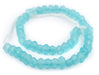 Aqua Faceted Recycled Java Glass Beads - The Bead Chest