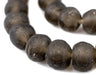 Groundhog Grey Recycled Glass Beads (18mm) - The Bead Chest