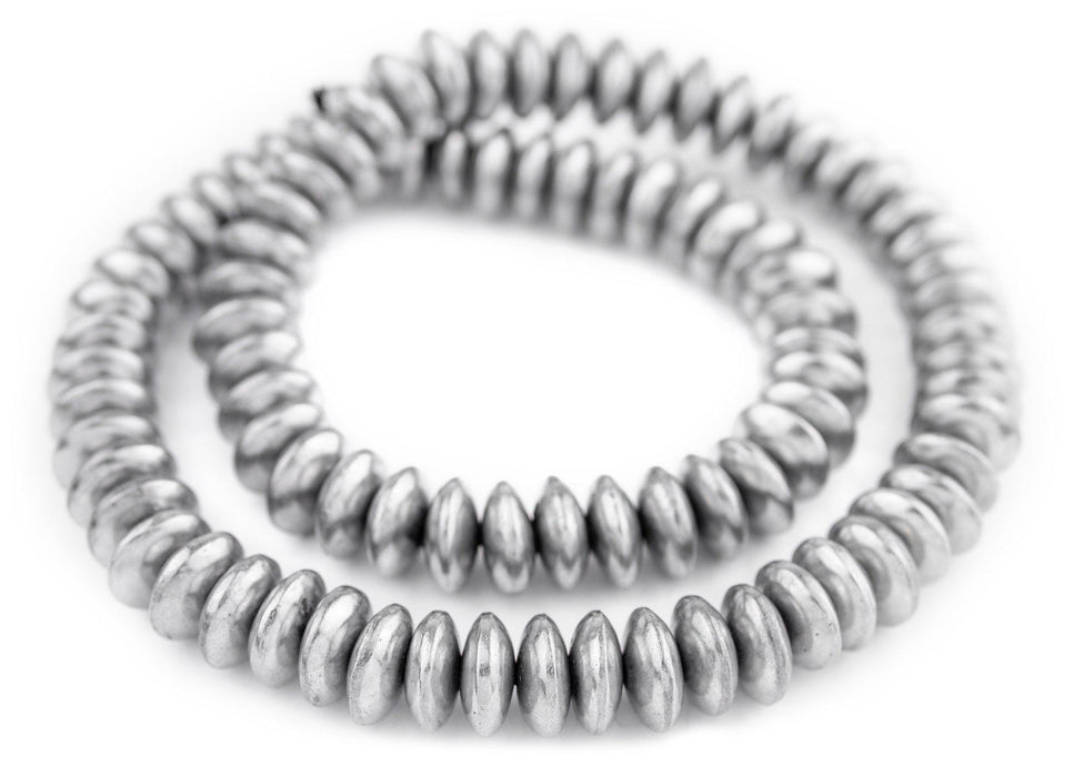 Maasai-Silver Saucer Beads (16mm) - The Bead Chest