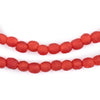 Bright Red Recycled Glass Beads (7mm)