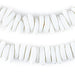 Opaque White Annular Wound Dogon Beads (14mm) - The Bead Chest