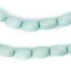 Mint Green Oval Natural Wood Beads (15x10mm)