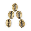 Brass Cowrie Shell Beads (Set of 5)
