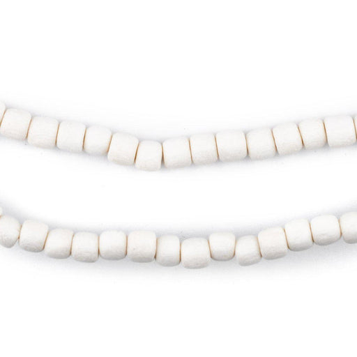 White Nugget Natural Wood Beads (5mm) - The Bead Chest