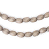 Brown Oval Natural Wood Beads (9x6mm)