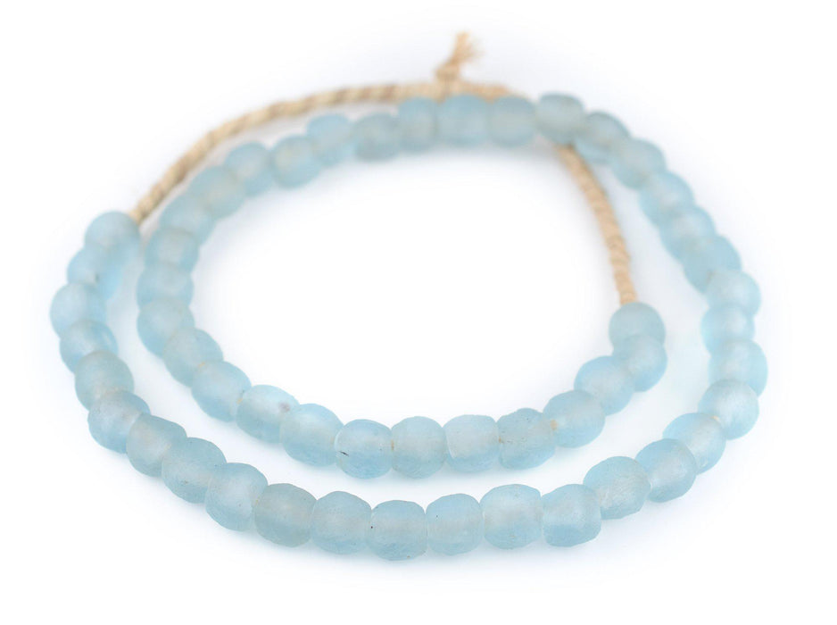 Baby Blue Recycled Glass Beads (11mm) - The Bead Chest