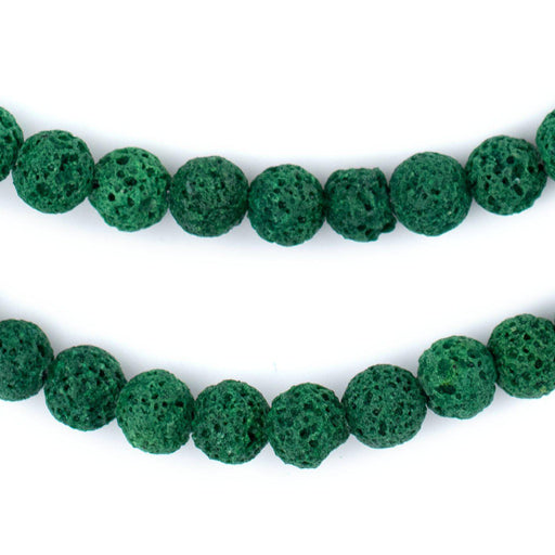 Spearmint Green Volcanic Lava Beads (8mm) - The Bead Chest
