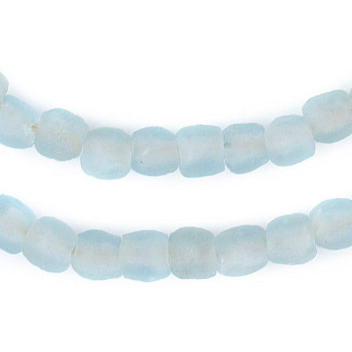 Baby Blue Recycled Glass Beads (9mm) - The Bead Chest
