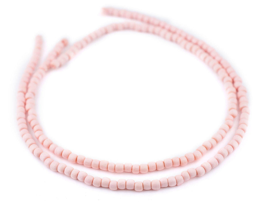 Pink Nugget Natural Wood Beads (5mm) - The Bead Chest