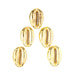 Bright Gold Cowrie Shell Beads (Set of 5) - The Bead Chest