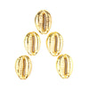 Bright Gold Cowrie Shell Beads (Set of 5)