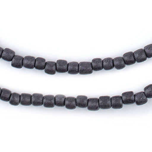 Dark Grey Nugget Natural Wood Beads (5mm)
