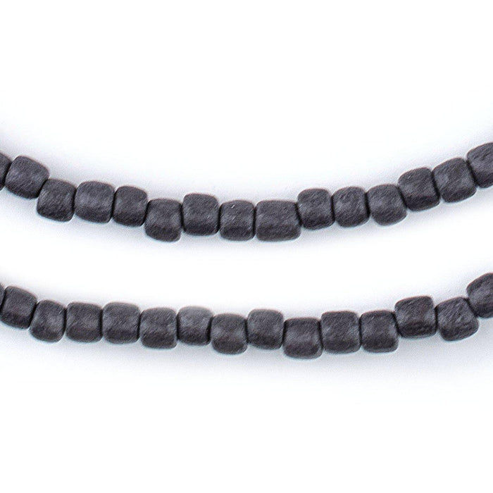 Dark Grey Nugget Natural Wood Beads (5mm) - The Bead Chest