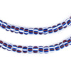 Matte Red White & Blue Ghana Chevron Beads (6mm)