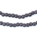 Dark Grey Round Natural Wood Beads (6mm) - The Bead Chest