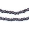 Dark Grey Round Natural Wood Beads (6mm)