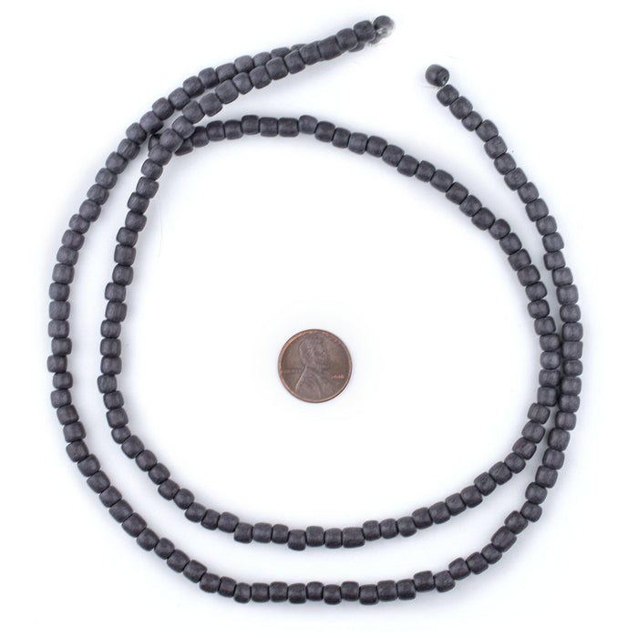 Dark Grey Nugget Natural Wood Beads (5mm) - The Bead Chest