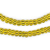 Matte Yellow & Black Ghana Chevron Beads (8mm)