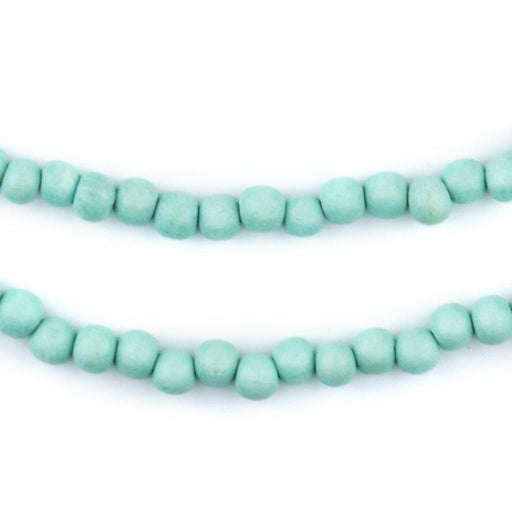 Pistachio Green Round Natural Wood Beads (6mm)