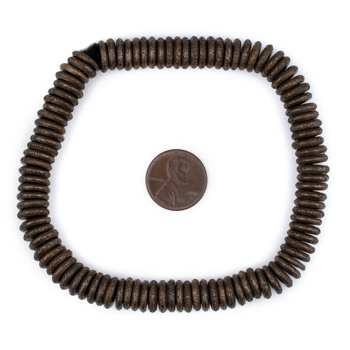 Dark Antiqued Brass Donut Beads (10mm) - The Bead Chest