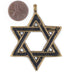 Brass Star of David Pendant (48x62mm) - The Bead Chest