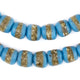 Light Blue Kente Krobo Beads (14mm) - The Bead Chest