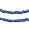 Cobalt Blue Round Natural Wood Beads (6mm)