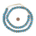 Light Blue Kente Krobo Beads (14mm) - The Bead Chest