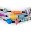 Natural Medley Recycled Paper Beads (Long Strand)