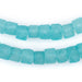 Aqua Faceted Recycled Java Glass Beads - The Bead Chest
