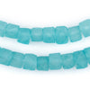 Aqua Faceted Recycled Java Glass Beads