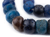 Antique Blue Glass Dutch Dogon Beads #7078 - The Bead Chest